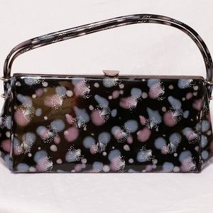Mid-century Atomic Mod Patent Handbag